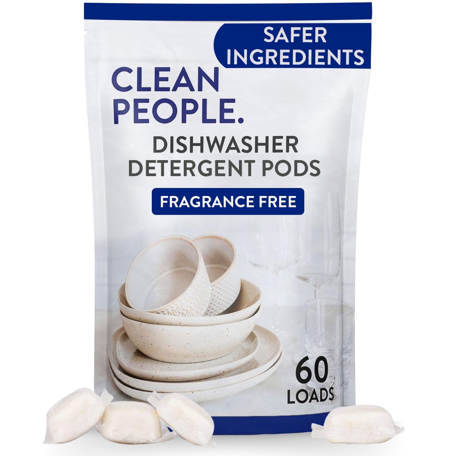 The Clean People Dishwasher Pods - Cuts Grease & Rinses Sparkling Clean - Residu