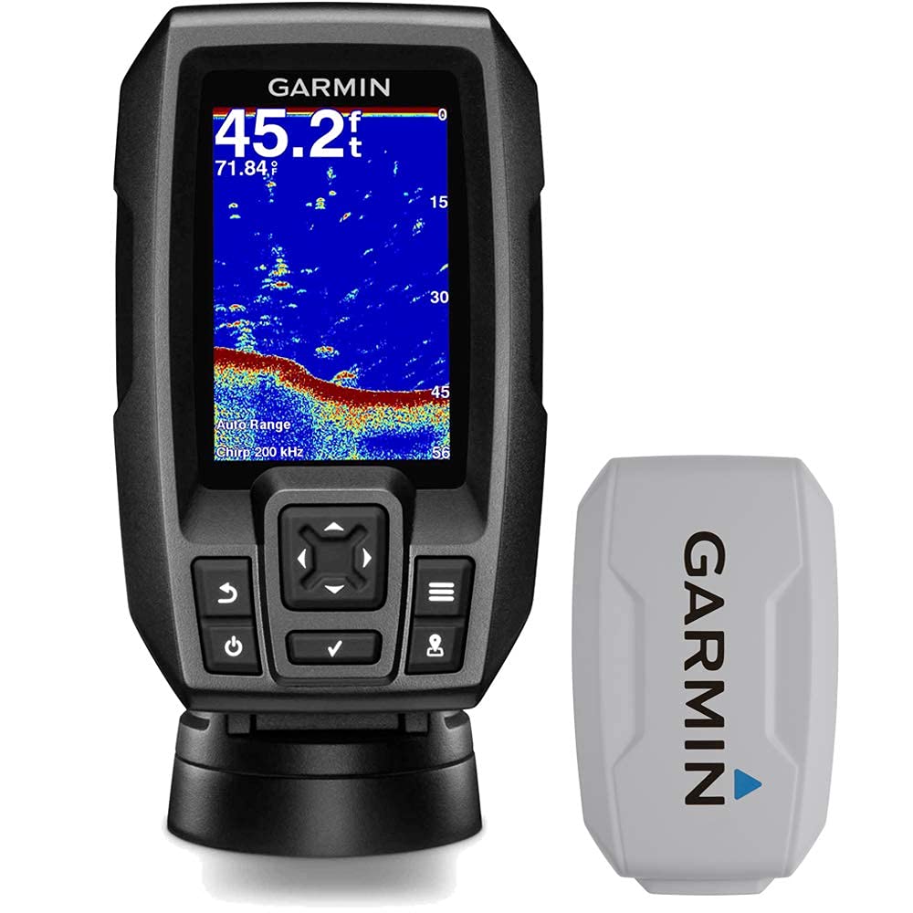 Garmin Striker 4 3.5" Chirp Fishfinder GPS (010-01550-00) with Protective Cover 