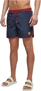 Urban Classics Men's Retro Swim Shorts Anthracite 100% Nylon