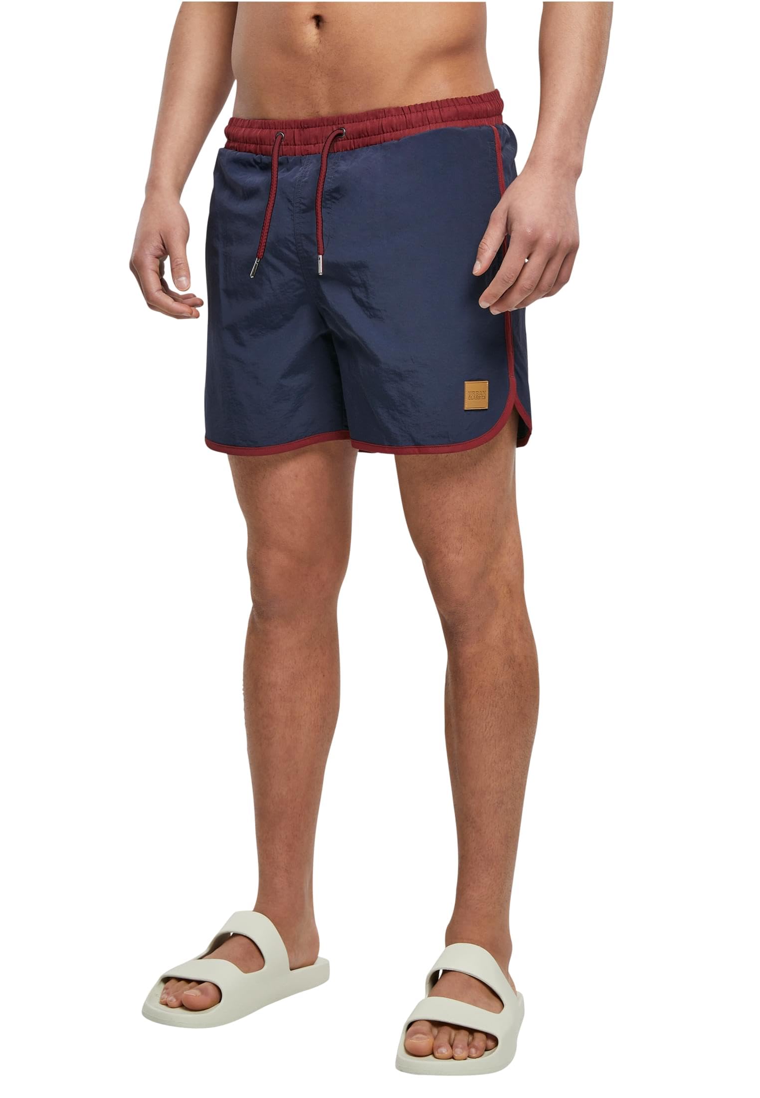Urban Classics Men's Retro Swim Shorts Anthracite 100% Nylon