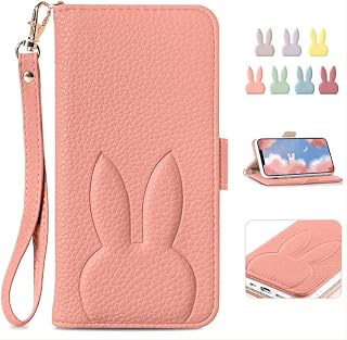 MAGICASE iPhone 12 Mini Case, Notebook Style, Fashionable, iPhone 12 Mini Notebook Style Case, Popular, Women, Cute, Smartphone Cover, Cute iPhone 12 Mini Case, Notebook Style, Ladies, Animal, Rabbit