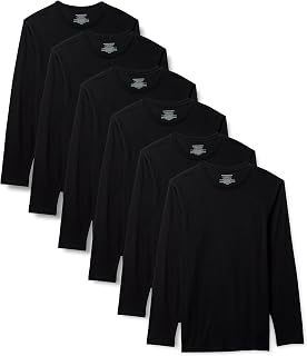 Amazon Essentials Men's Slim Fit Vests with Crew Neck, Pack of 6