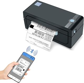 JADENS Bluetooth Thermal Shipping Label Printer, Wireless 4x6 Label Printer | Compatible with Android, iPhone, Windows & Mac, Widely Used for, Amazon, Shopify, Etsy, USPS(Blue)