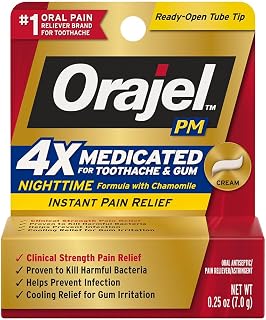 Orajel Maximum Strength Nighttime Toothache Pain Relief Cream - 0.25 Oz