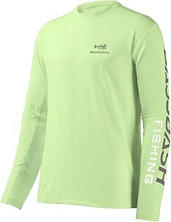 Bassdash Men's Fishing Shirts, UV Sun Protection UPF 50+ Long Sleeve T-Shirt