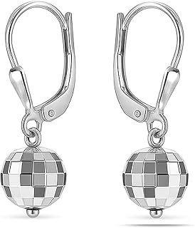 Charmsy 925 Sterling Silver Ball Earrings Classic Leverback Drop Dangle Earring For Women Teen