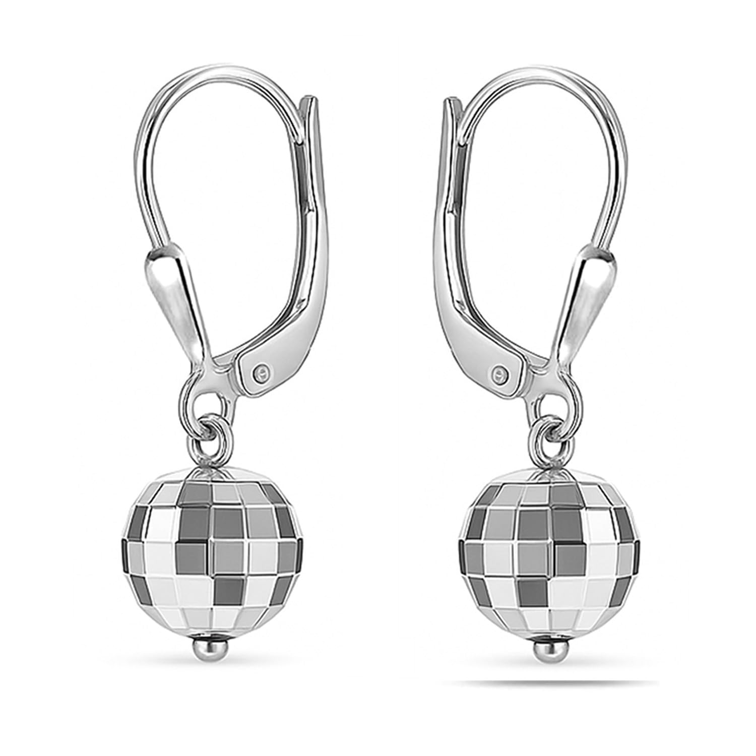 Charmsy 925 Sterling Silver Ball Earrings Classic Leverback Drop Dangle Earring 