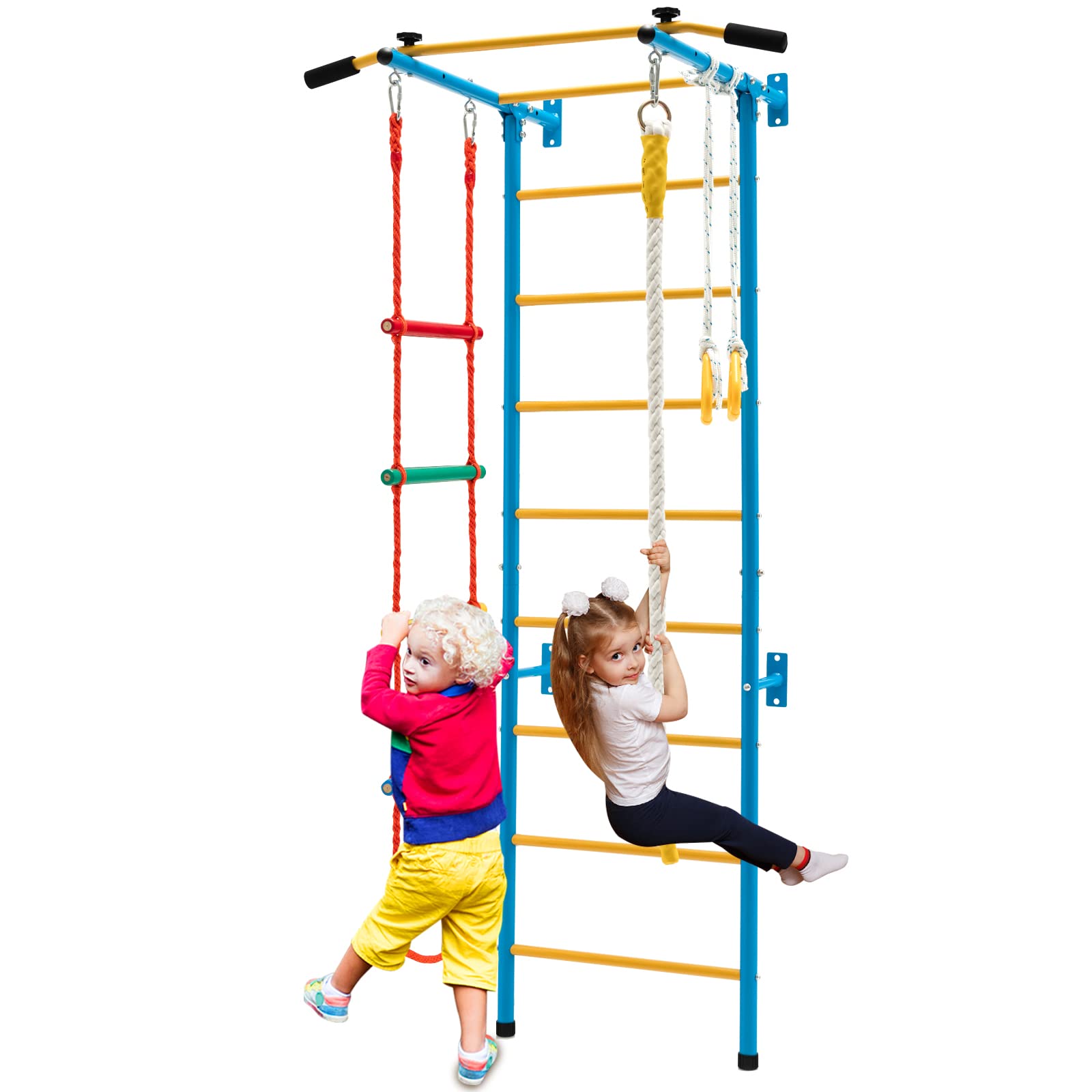 Costzon 5 in 1 Climbing Toys for Toddlers, Indoor Kids Gym for Exercise, Steel L