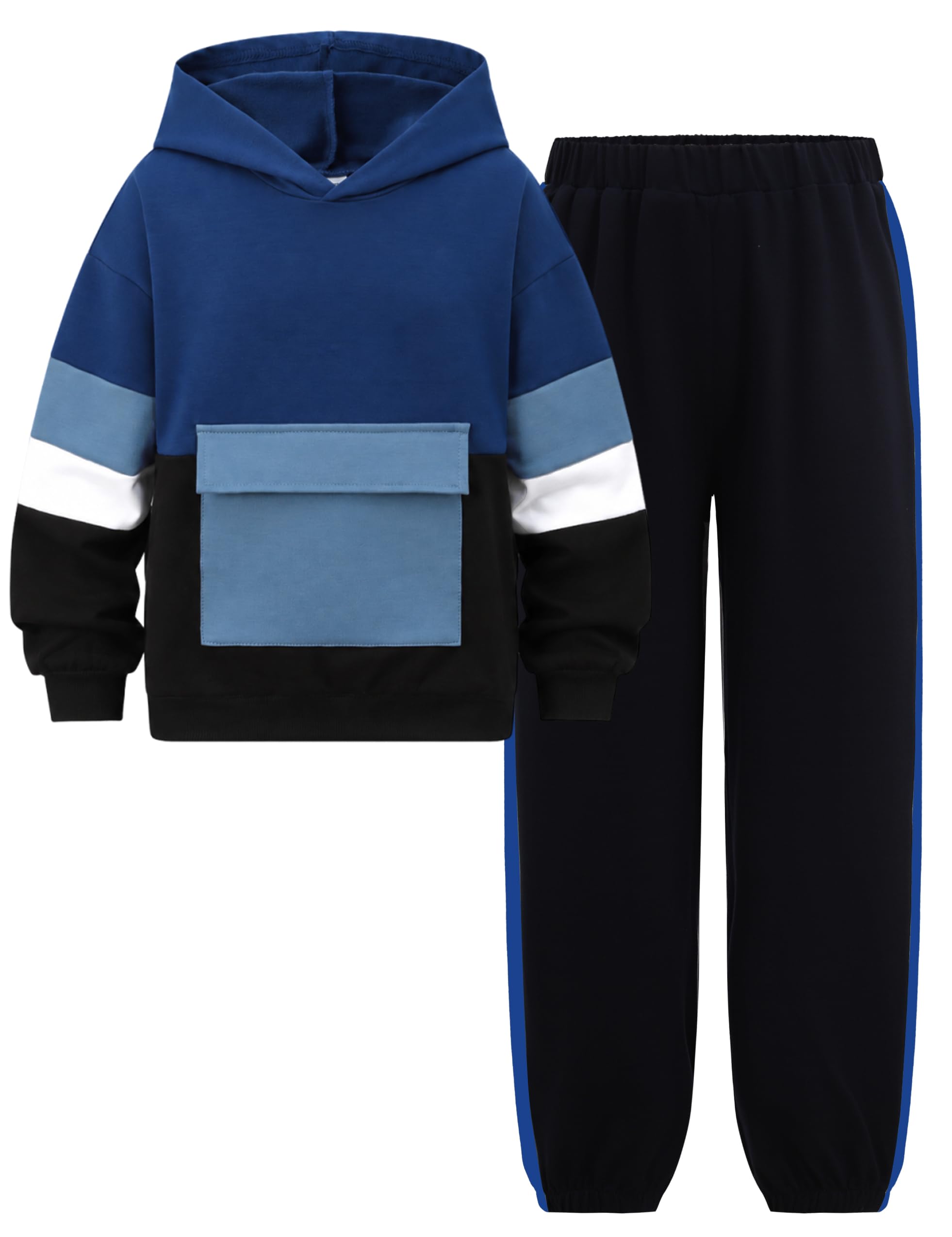GEMLON ボーイズ パーカー コントラスト スウェットシャツ スウェットパンツ ボーイズ 服 6-14歳