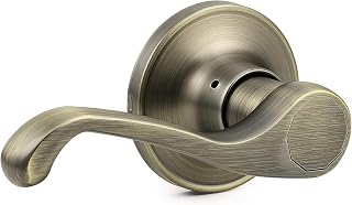 Probrico 2026 New Scroll Passage Door Lever, Antique Bronze Interior Door Handle, Easy Install for Hallway & Closet Door, No Lock Passage Design,Reversible for Left/Right Handed Door, Heavy Duty