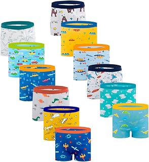 JackLoveBriefs Boys Boxer Shorts, 12 Pack Toddler Kids Underwear | Cotton-Spandex, 1-11 Years, Reusable