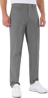 Mens Golf Pants Stretch 5 Pocket Classic Fit 30"/32"/34" Quick Dry Water-Resistant Dress Casual Work Trousers