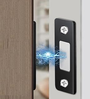2 Sets Magnetic Door Stoppers Ultra Thin Stainless Steel Cabinet Magnet with Magnetic Drawer Latch for Sliding Door, Kitchen Cabinet, Wall Cabinet