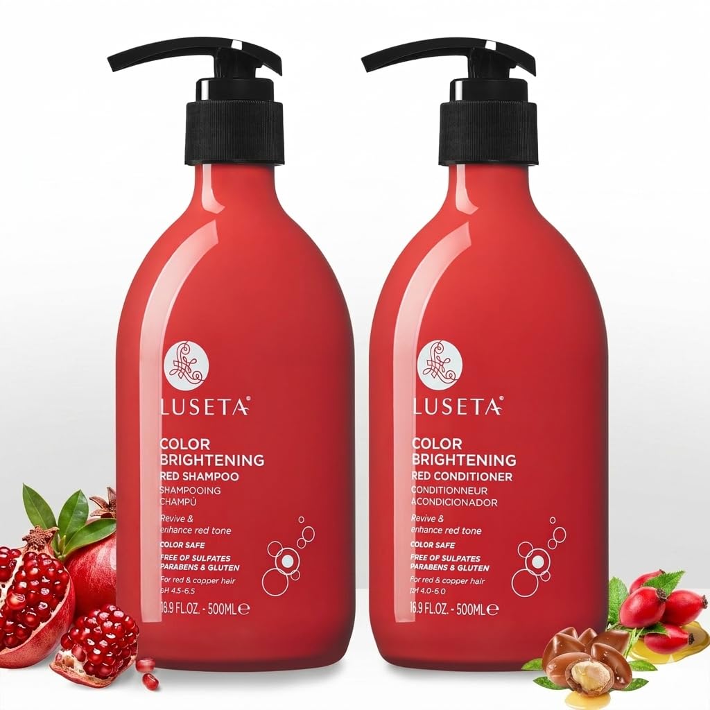 Luseta Color Enhancing Shampoo and Conditioner Set for Red &amp; Copper Hair. Re