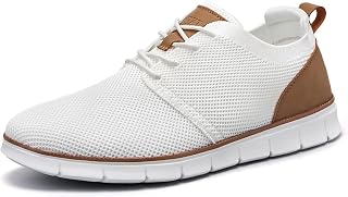 LEZTA Scarpe Uomo Eleganti in Rete Traspirante Semi-Formali per Ufficio Tempo Libero e Viaggi con Suola Morbida Sneakers
