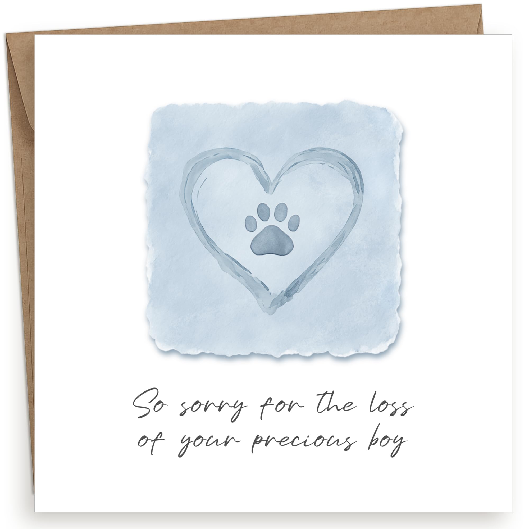 EverKind Pet Loss Sympathy Card – So Sorry for the Loss of Your Precious Boy | B