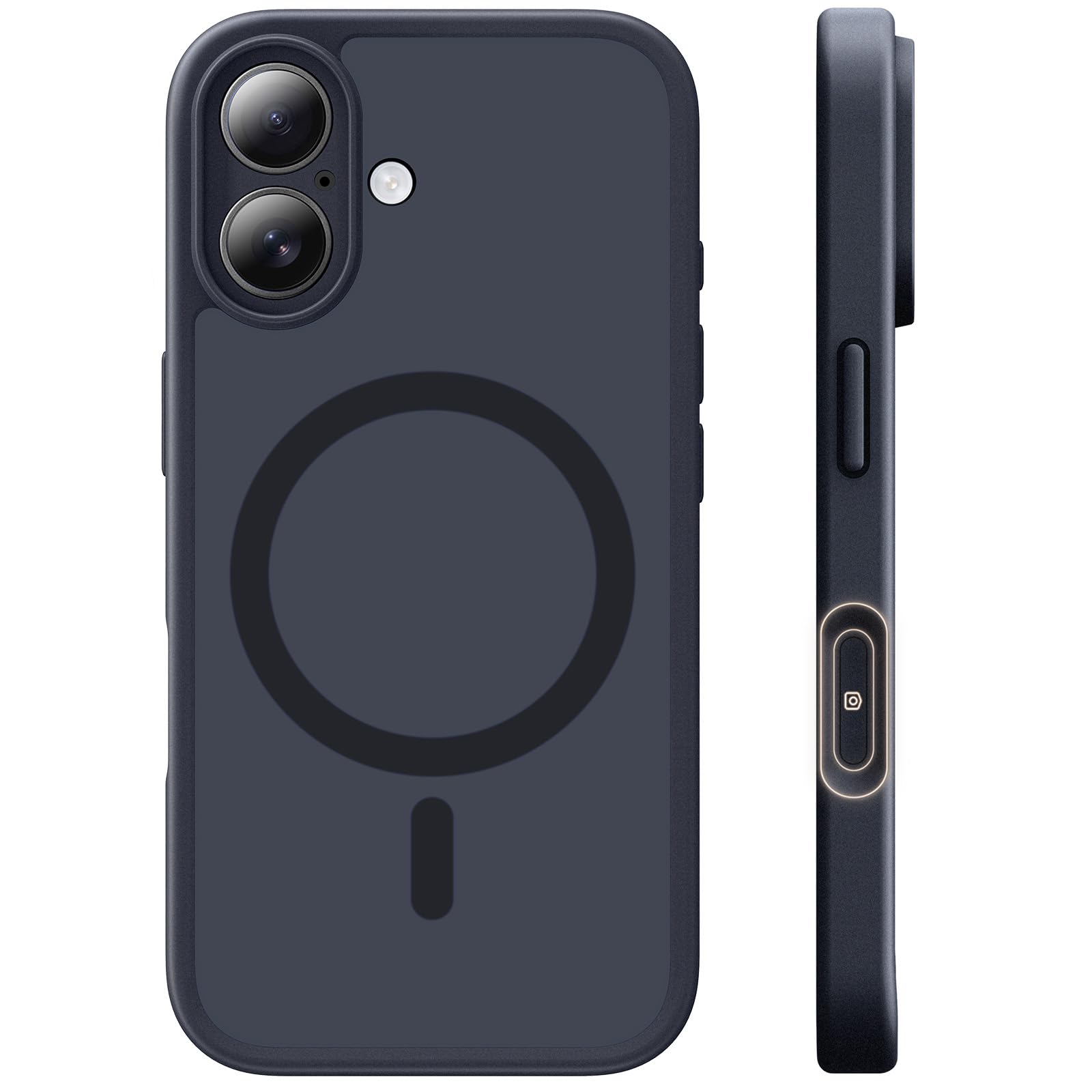 TAURI for iPhone 16 Case, Compatible with MagSafe, Black | (Full Camera Protecti