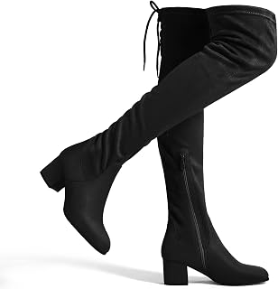DREAM PAIRS Women Over The Knee Boots Fashion Over The Knee Boots Over The Knee Boots With TPR Knitted Shell Durable Comfortable Laurence-E