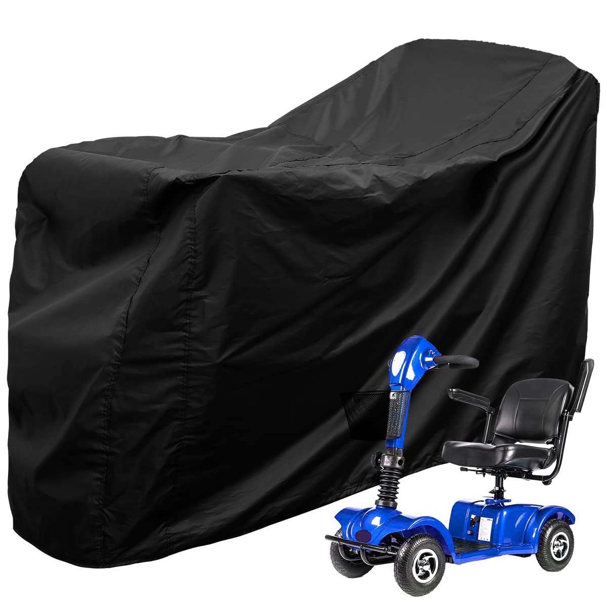 Heavy Duty Mobility Scooter Cover with Storage Bag, 190D Oxford Waterproof Anti-