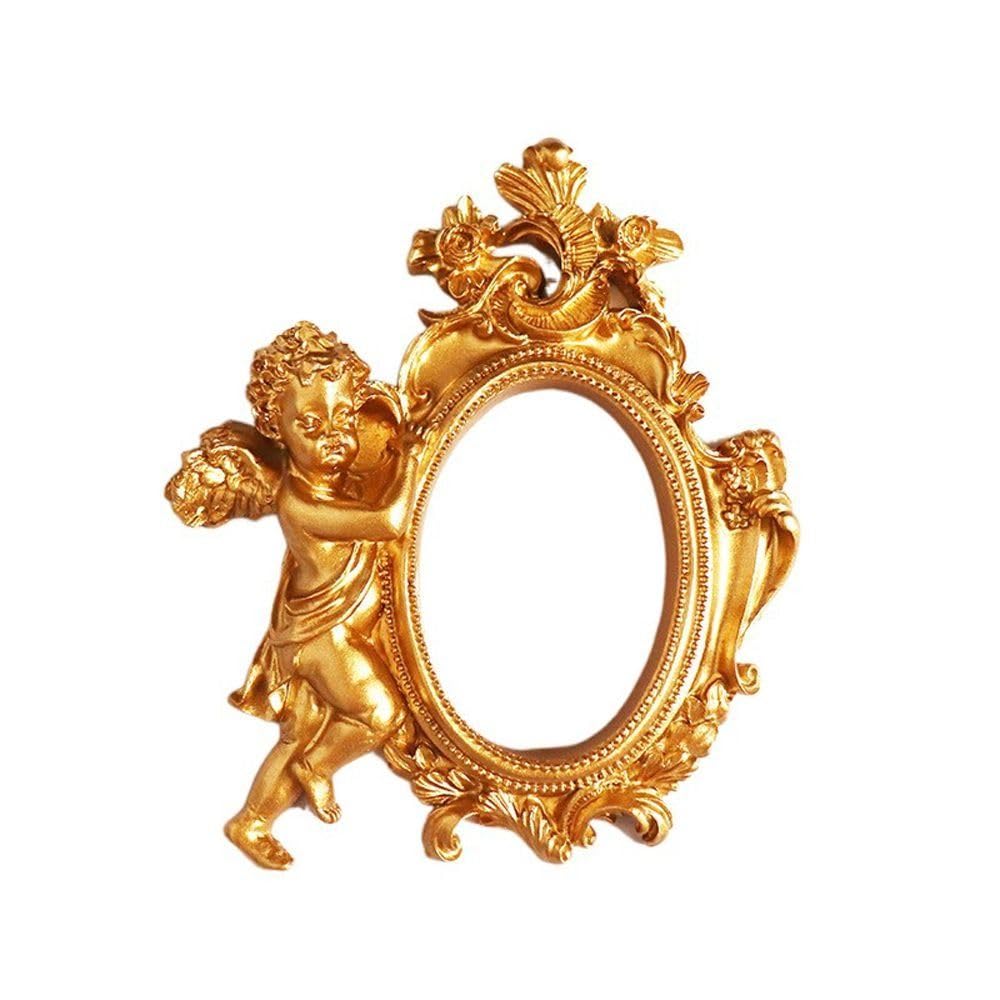 Display Stand Ornaments DIY Creative Handmade Golden Photo Frame Retro Wall Hang