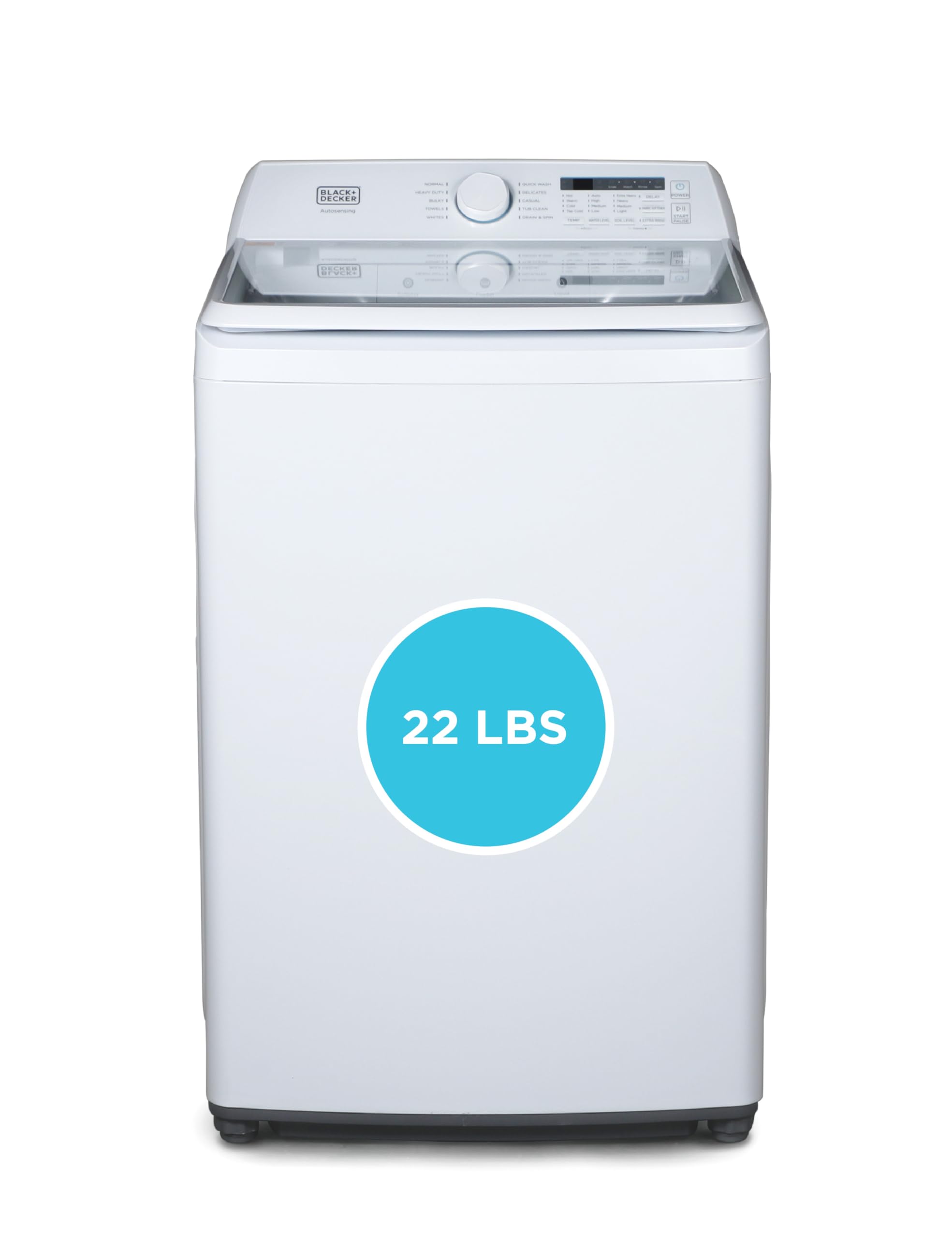 BLACK+DECKER 4.1 Cu. Ft. Top Load Washing Machine with Agitator, BTLW41MW | Full