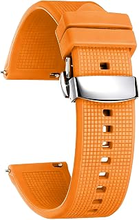 BINLUN Quick Release Silicone Watch Straps for Watches Rubber Men and Women 18mm 19mm 20mm 21mm 22mm 24mm Rubber Smart Watch Replacement Strap with 8 Colors