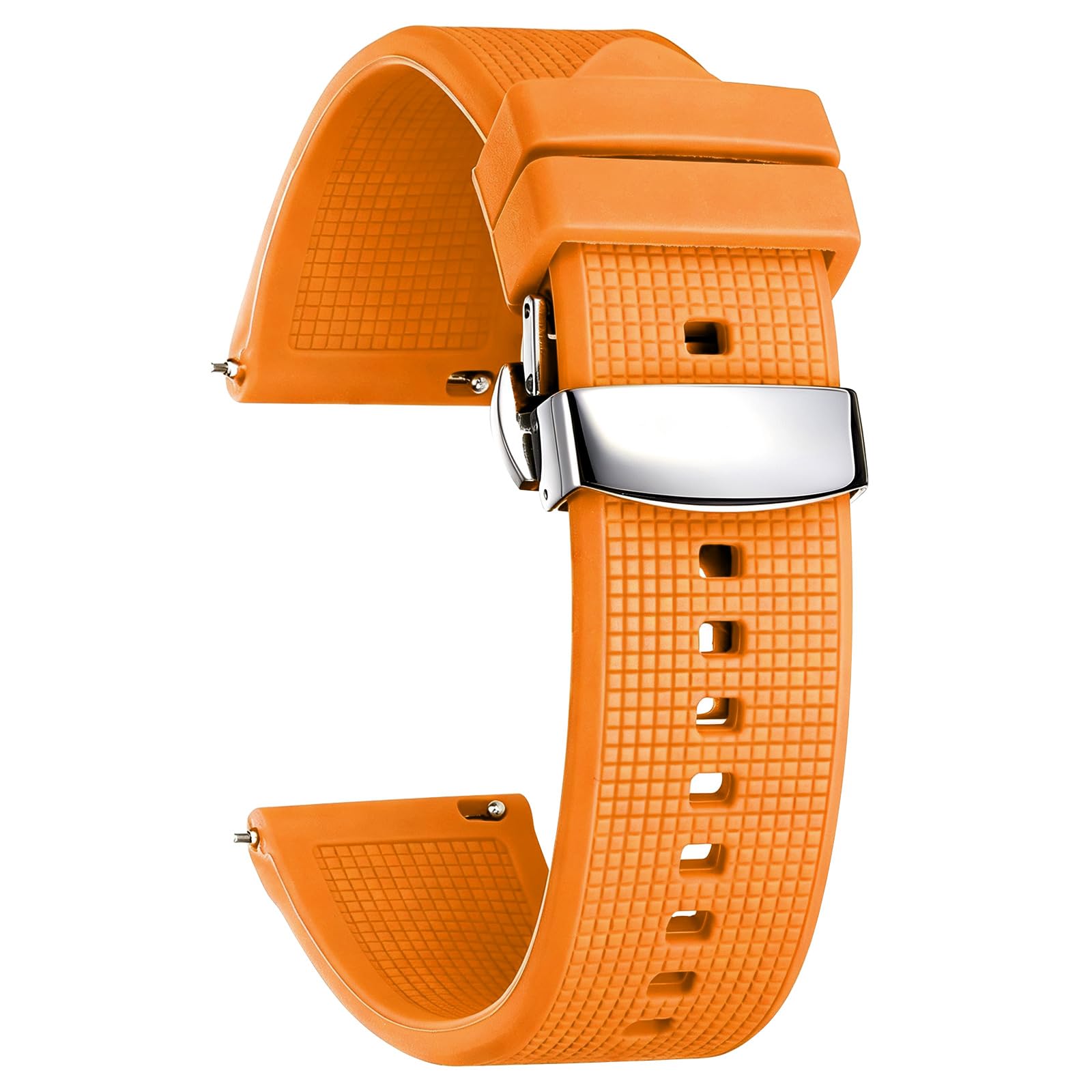 BINLUN Quick Release Silicone Watch Straps for Watches Rubber Men and Women 18mm