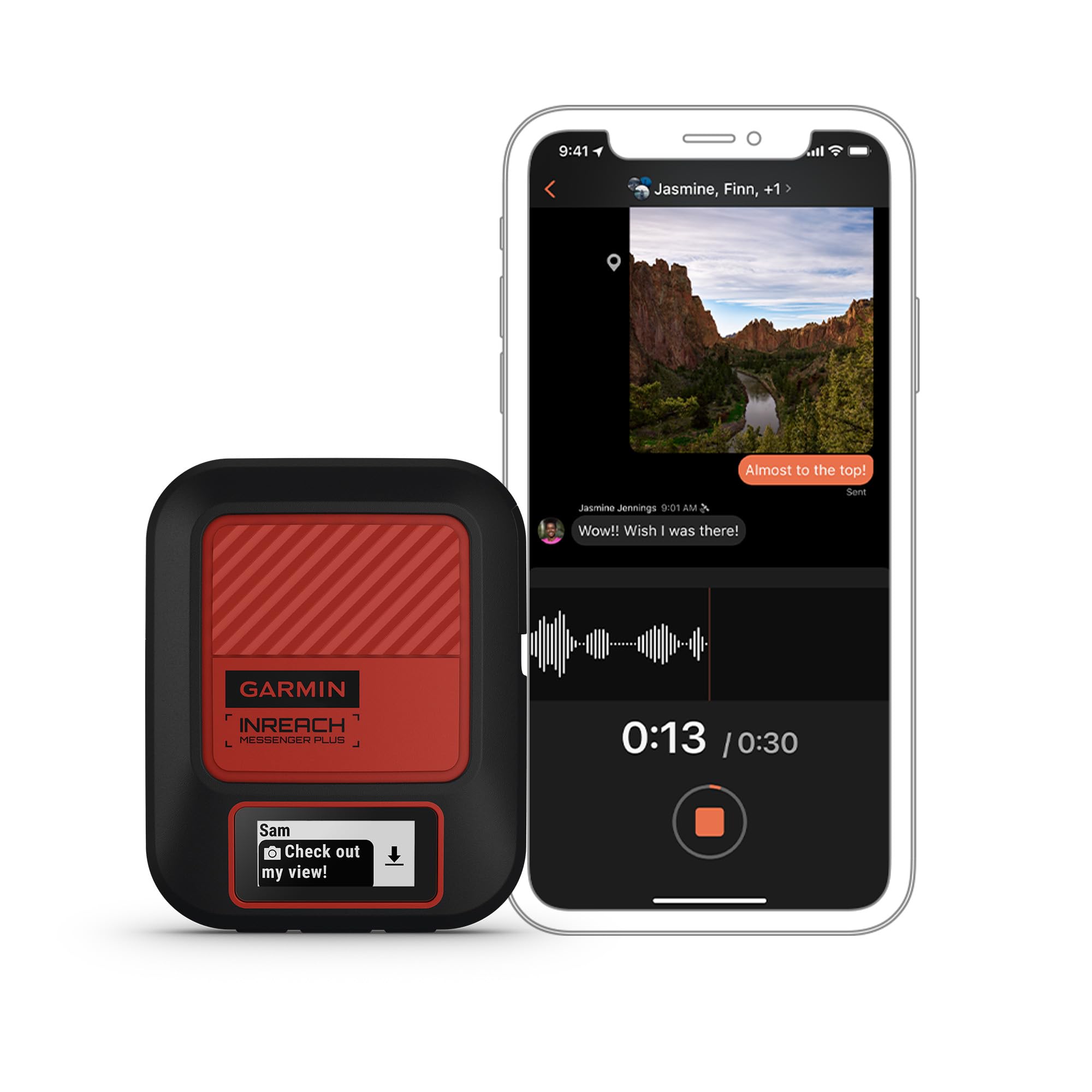 Garmin inReach® Messenger Plus, SOS Satellite Communicator with Photo, Text & Vo