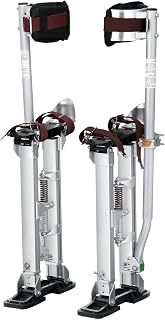VEVOR 18''-30'' Adjustable Aluminum Drywall Tool Stilts, Durable Non-Slip Work Stilts with Protective Knee Pads, for Sheetrock Painting, Taping, Walking, Silver