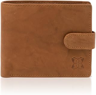 Burneside - Real Leather Wallet in Cognac Brown with Gift Box
