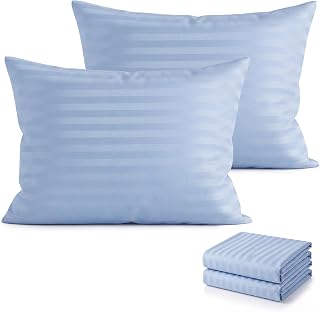 FAUNNA 600TC 100% Cotton Pillow Protectors, King Size (20x36), 4 Pack
