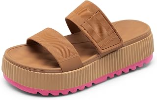 DREAM PAIRS Waterproof Slip On Platform Sandals