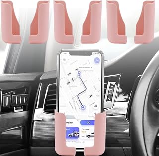 Multifunctional Car Dashboard Mount Bracket Self Adhesive Phone Holder GPS Navigation Rack Stand Car Interior Accessories, Pink 3 Pcs