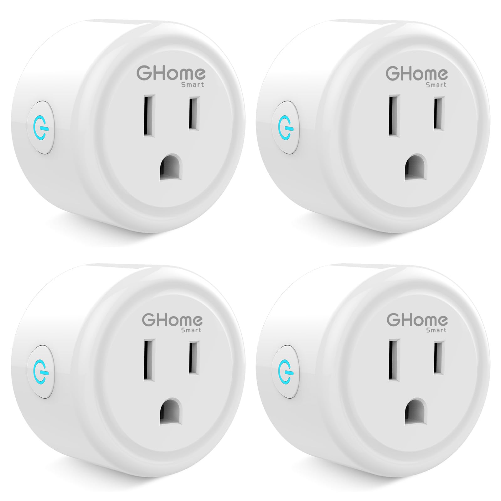 GHome Smart Plug Mini, WiFi Smart Outlet Plug Works with Alexa and Google Home, 