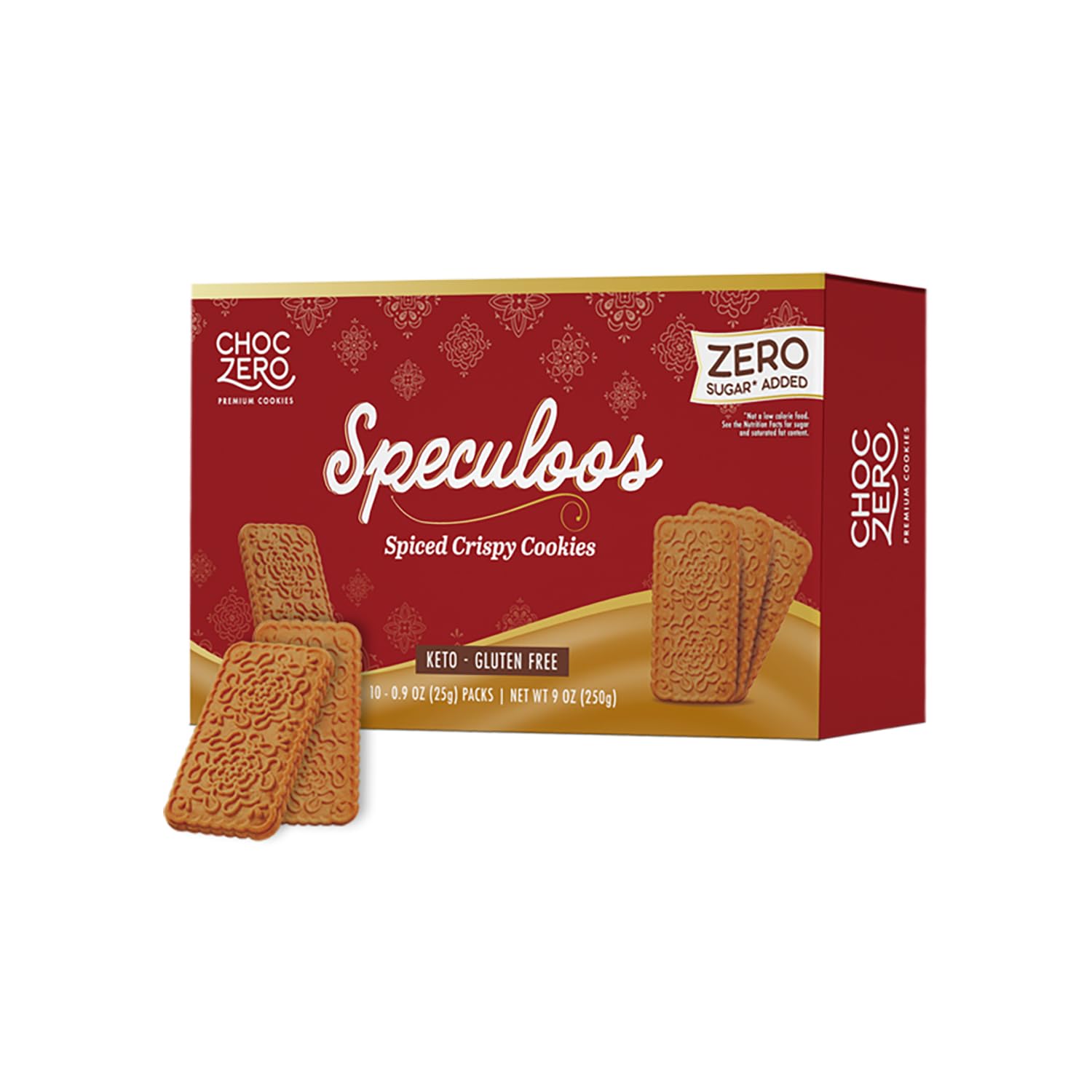 ChocZero Sugar Free Speculoos Cookies, Gluten Free | No Sugar Alcohols, Keto, Lo
