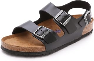 Birkenstock Unisex Milano SFB LT Flat,Black Amalfi Leather,39 EU/8-8.5 M US