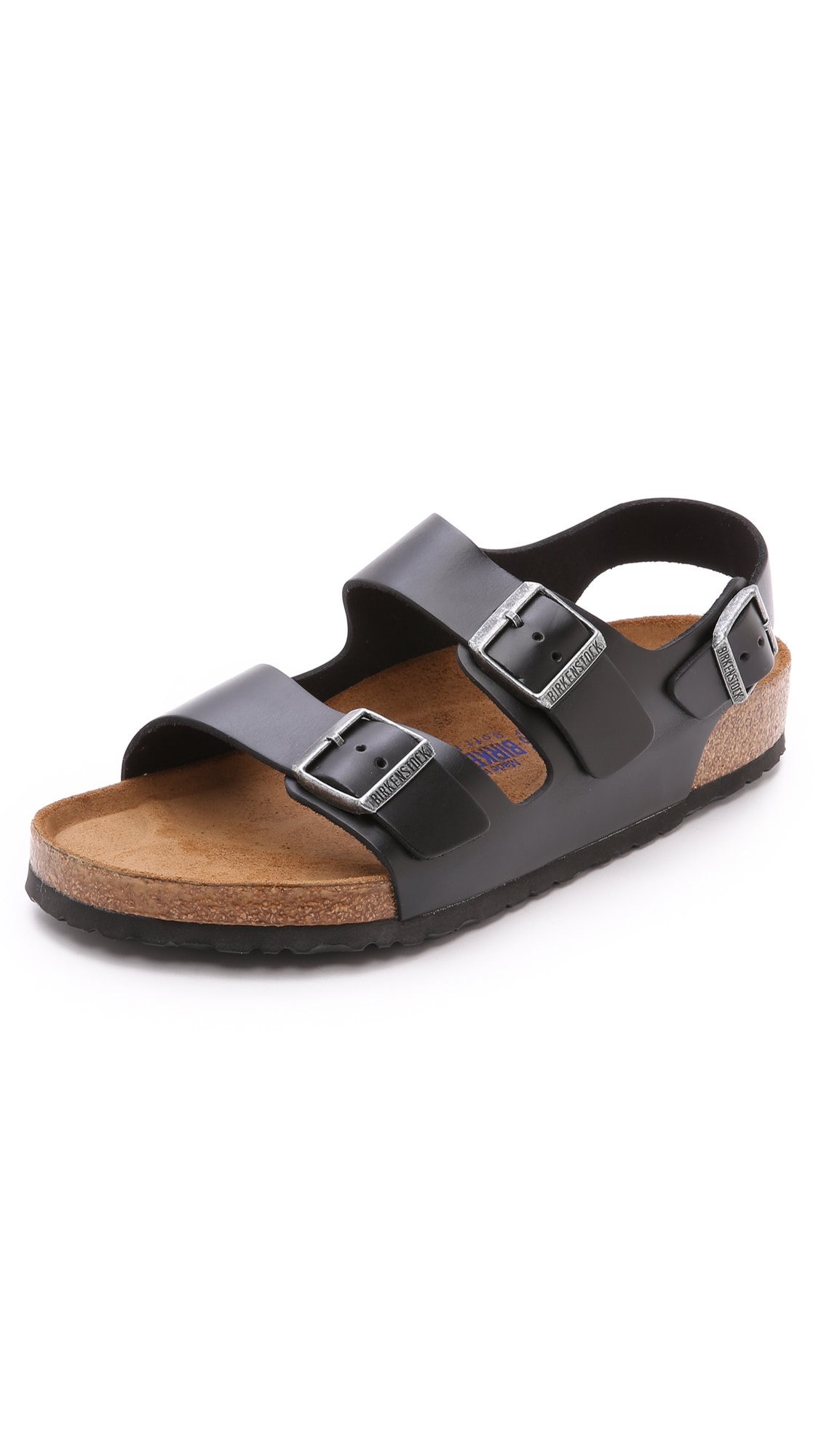 Birkenstock Unisex Milano SFB LT Flat,Black Amalfi Leather,39 EU/8-8.5 M US