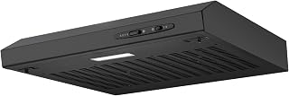 Cookology 60cm Visor Cooker Hood - 217.6 m³/h Extractor Fan - Black | Slim Design - Slide Controls - LED Light - Kitchen Extractor Fan