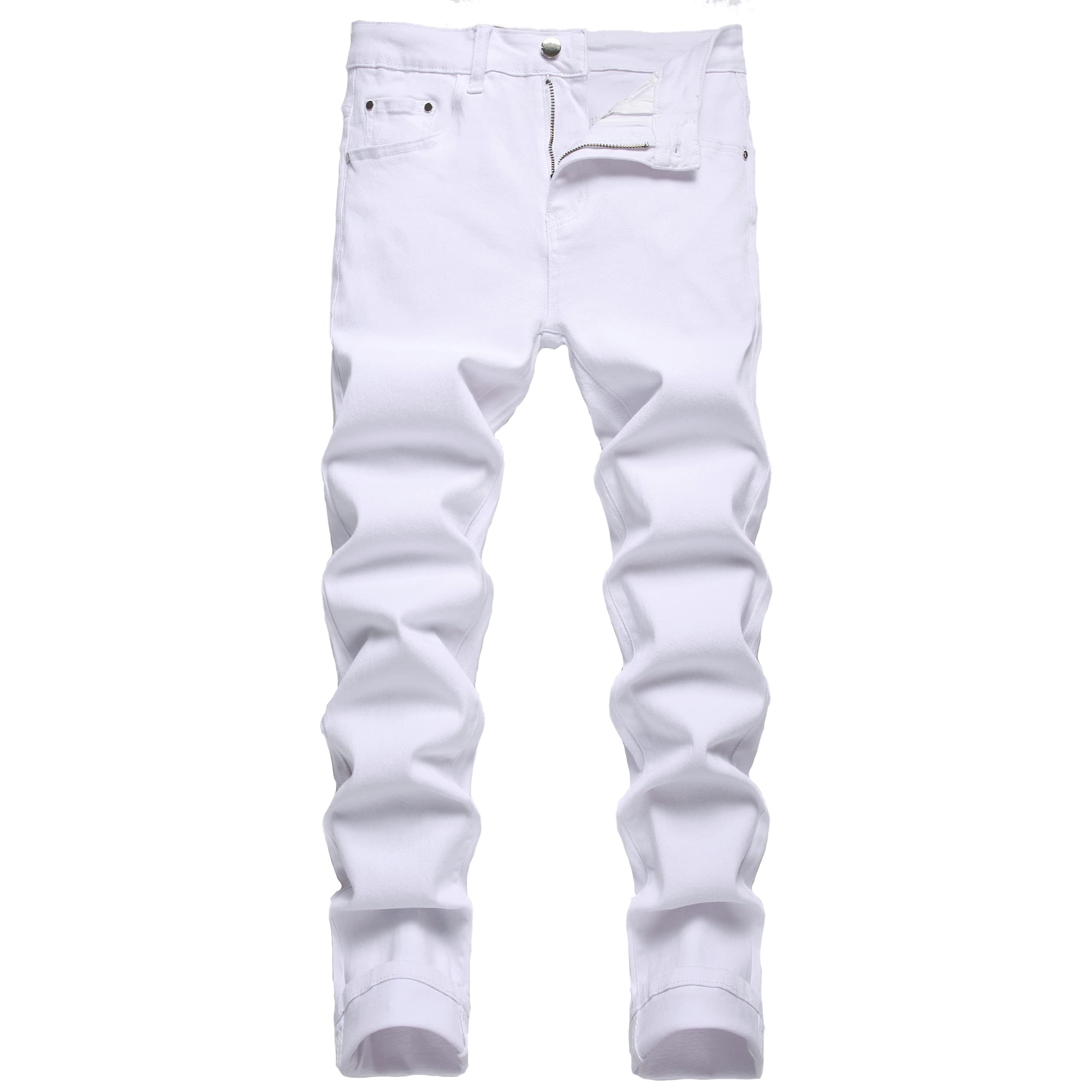 JUNBAOSS メンズ スリムフィット ジーンズ ストレッチ リップド スキニージーンズ 男性用 ファッション ストレート レッグ コンフォート フレックス 