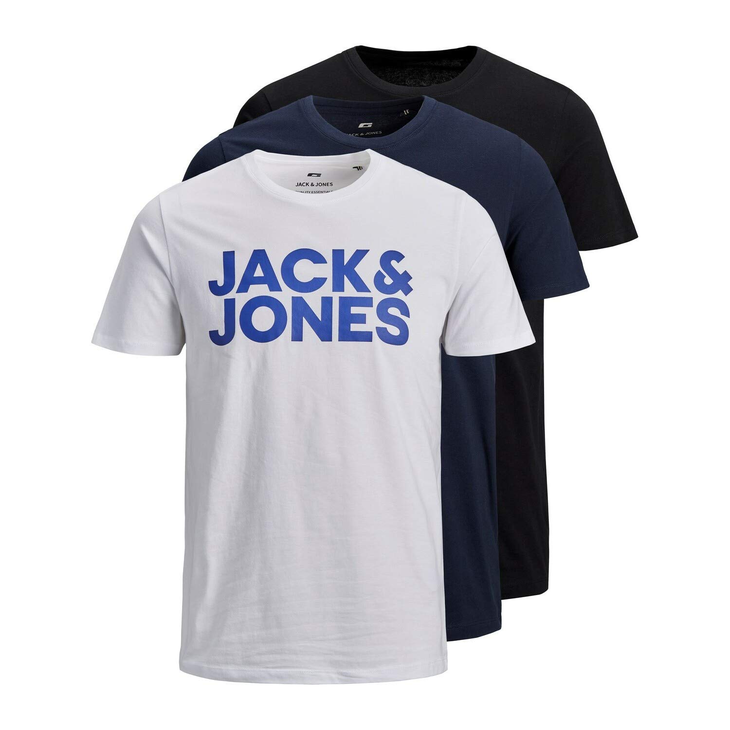 JACK & JONES Men's T-Shirt (Pack of 3)