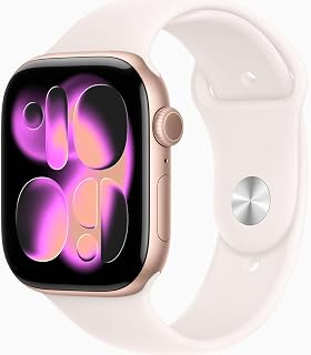 Apple Watch Series 11 [GPS, 46mm] Rose Gold Aluminum Case with Light Blush Sport Band, M/L (Renewed)