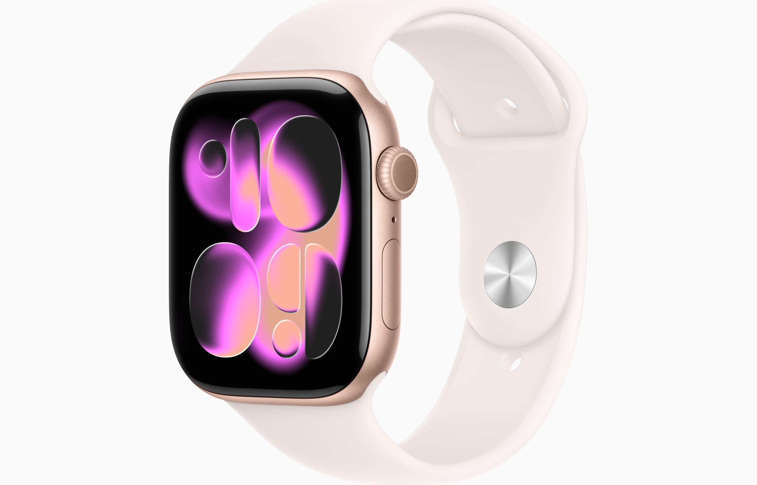 Apple Watch Series 11 [GPS, 46mm] Rose Gold Aluminum Case with Light Blush Sport