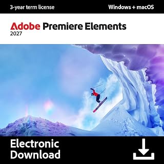 Adobe Premiere Elements 2027 | AI-Powered Video Editing Software | 3-Year Term License | Activation Required [PC/Mac Online Code]