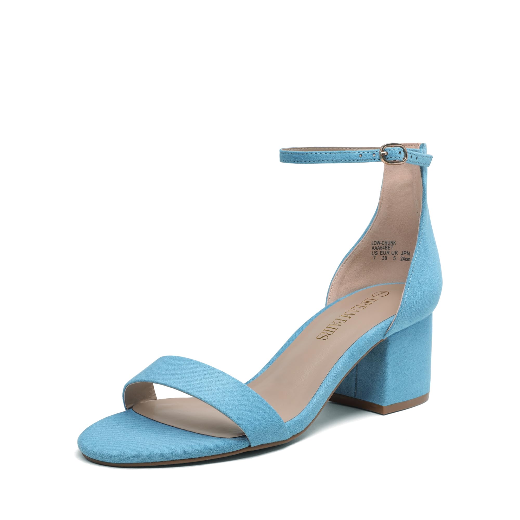 DREAM PAIRS Women's Comfort Low Block Heel Sandals