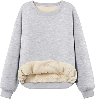 Trendy Queen Women's Sherpa Fleece Lined Sweatshirts 2025 Autumn Fashion Winter Crew Neck Pullover Hoodies Dresses Dresses