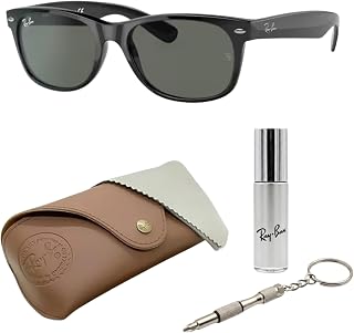 Ray-Ban RB2132 NEW WAYFARER Classic Square Shape Sunglasses with Glasses Kit Bundle - High Bridge Fit - Square Sunglasses