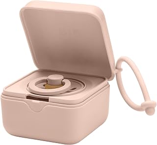 BIBS Dummy Box, Steriliser Case, Clean & Travel-Friendly, Blush | Holds Up to 3 Dummies | Steriliser Case | BPA-Free Food-Grade Material | Easy Access
