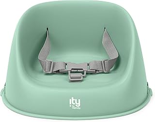 Ingenuity: ity by Ingenuity My Spot Easy-Clean Baby Booster Feeding Chair, 3-Point Harness, Washable Removable Straps - Green
