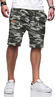 JMIERR Mens Cotton Stretch Shorts Casual Drawstring Twill Chino Shorts