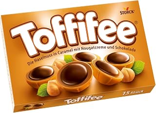 Toffifee, Candy with Hazelnut & Caramel - 1 x 125 g | Chocolate with roasted hazelnut, caramel bowl, nougat cream and chocolate, ideal for sharing with family and friends